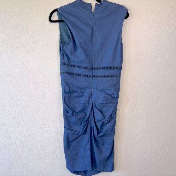 Nicole Miller Blue Sleeveless Dress - Picture 5 of 6